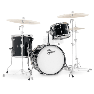 SHELLPACK 3 PCS RENOWN MAPLE 18,12,14 + HOLDER PIANO BLACK RN2-J483-PB GRETSCH