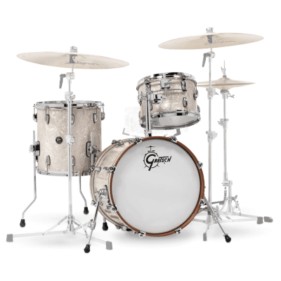 SHELLPACK 3 PCS RENOWN MAPLE 18,12,14 + HOLDER VINTAGE PEARL RN2-J483-VP GRETSCH