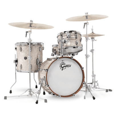 SHELLPACK 4 PCS RENOWN MAPLE 18,12,14,5X14 + HOLDER VINTAGE PEARL RN2-J484-VP GRETSCH