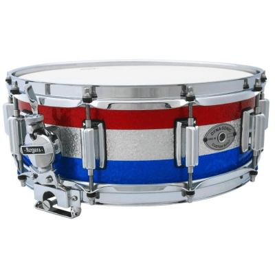 TAMBOR DYNA-SONIC 14X6,5 BLANCO/ROJO/AZUL PATRIONYX ROGERS