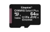 Memoria MicroSD 64 GB Kingston Clase 10 UHS-I Canvas1