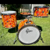SET BATERIA CATALINA JAZZ 12, 14, 18 + TAMBOR 14X5 ORANGE SATIN FLAME GRETSCH1
