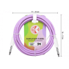 CABLE INSTRUMENTO 3 MTS. LILA CONECTOR RECTO IC241 KIRLIN1