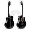 Guitarra Electroacústica Negra H601