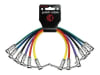 Set 6 Cables Patch Efecto Conectores Metálicos Colores Kirlin1