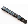 Correa Jacquard Fondo Negro Flor Azul A-02 Tijuana1