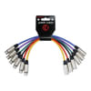 Set 6 Cables XLR 1 Mt.MP6-480-1M Kirlin1