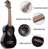 Ukelele Soprano Glossy Negro NA-10BK1
