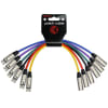 Set 6 Cables XLR 30 Cms. MP6-480-0.3M Kirlin1