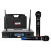 SISTEMA MICROFONO INALAMBRICO DOBLE UHF UNK660 NOVIK1