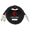 Cable Y MiniPlug - 2 RCA 0.3 Mts. Nickel Y-364PR Kirlin1