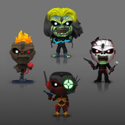 FUNKO POP! ROCKS: Iron Maiden - Eddie 4PK Glow in the Dark Box Set