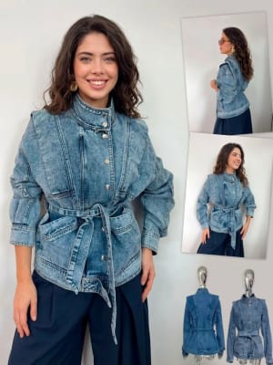 Chaqueta Jeans Con Cinturon A3-75