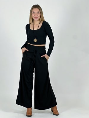 Pantalon Holgado Pretina Alta Elasticada A4-88
