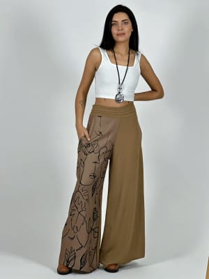 Palazzo Tela Cey Rostros con Hojas A3-65/68