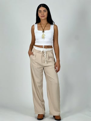 Pantalon Doble Pretina Viscosa A3-80