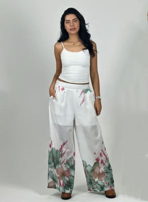 Palazo Lino Flor Cayenas A2-61