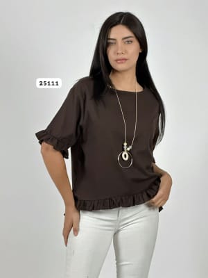 Polera con Collar Terminaciones Faroleos A1-42
