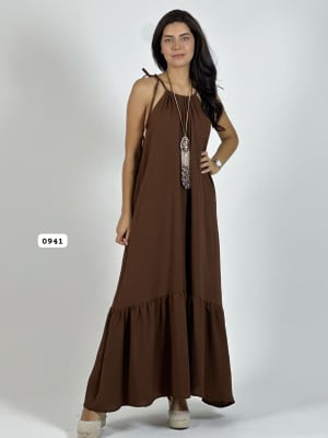 Vestido Cey Casual Amarrado con Vuelo A3-82B