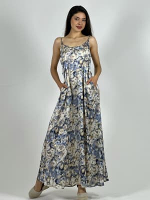 Vestido Estampado Difuminado con Brillos A1-17