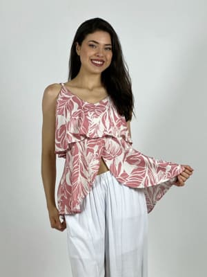 Blusa Con Vuelos Algodón Viscosa A1-5