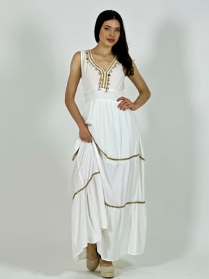 Vestido Bambula Boho Estrellas y Conchas A1-36