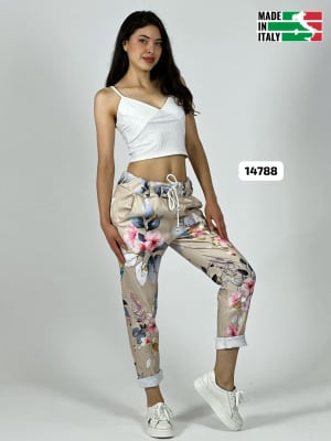 Jogger Italiano Viscosa Floral A3-68/70