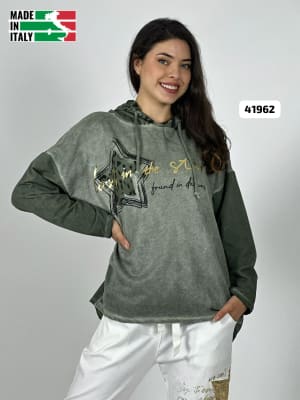 Poleron Italiano Gamuza Estrella Print A4-91