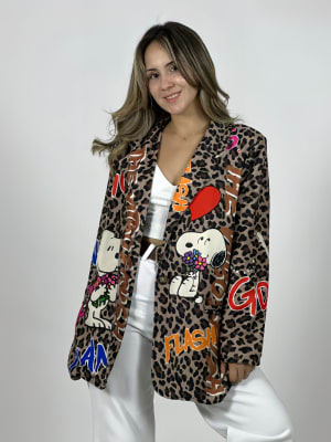 Blazer Cotele Italiano Print Snoopy B4-169