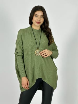 Sweater Spandex Diseño Trenzado con Bolsillos A3-76