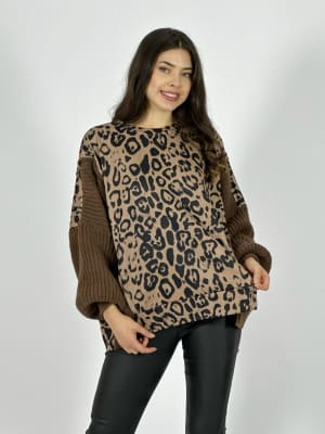 Sweater Tejido Lana Torso Print A4-92