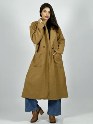 Abrigo Lana Italiano Largo Dorso Mickey Print B1-112