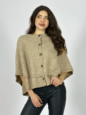 Sweater Lana Abotonado tipo Poncho A3-71/74
