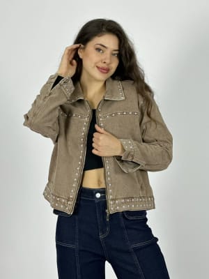 Chaqueta Mezclilla Con Tachas A3-65