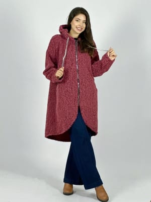 Abrigo Lana Italiano Peludito con Cierre B1-100/103