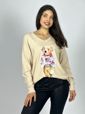 Sweater Spandex Estampado Oso A1-29
