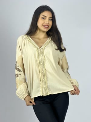 Blusa Bordada Mangas A1-20