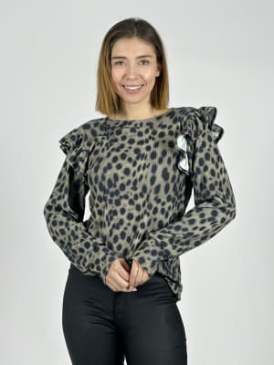 Polera Punto Guepardo Faralao en Mangas A3-83