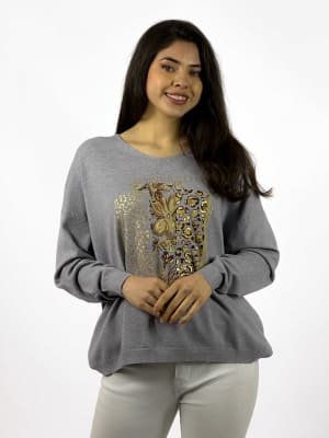 Sweater Spandex Flor Print A4-90