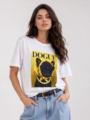 Polera Algodon Estampada DOGUE Perro A4-88