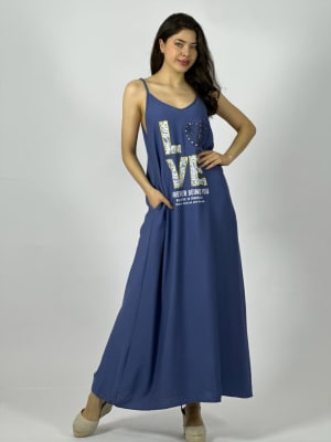 Vestido Crepe S/Mangas LOVE FOREVER A3-73
