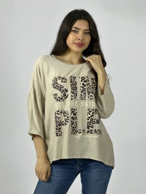 Polera Lino Letra SIMPLE Print A1-33