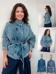Chaqueta Jeans Con Cinturon A3-75
