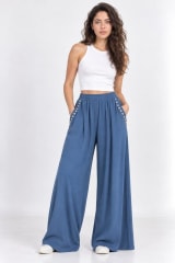 Palazzo Crepe Tachas en Bolsillos A1-9