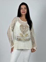 Polera de Hilo Corazon Brillante AMOUR A1-11