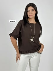 Polera con Collar Terminaciones Faroleos A1-42