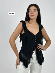 Polero Boho abotonada con Vuelo A4-89