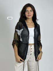 Poleron de Hilo Tejido Con Estrellas Brillantes A3-66