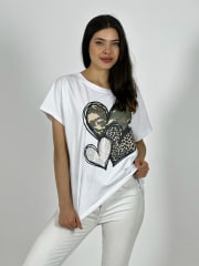 Polera Algodon Casual Triple Corazon A1-23