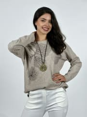 Sweater Spandex Estampado Hojas A3-65/68